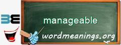 WordMeaning blackboard for manageable